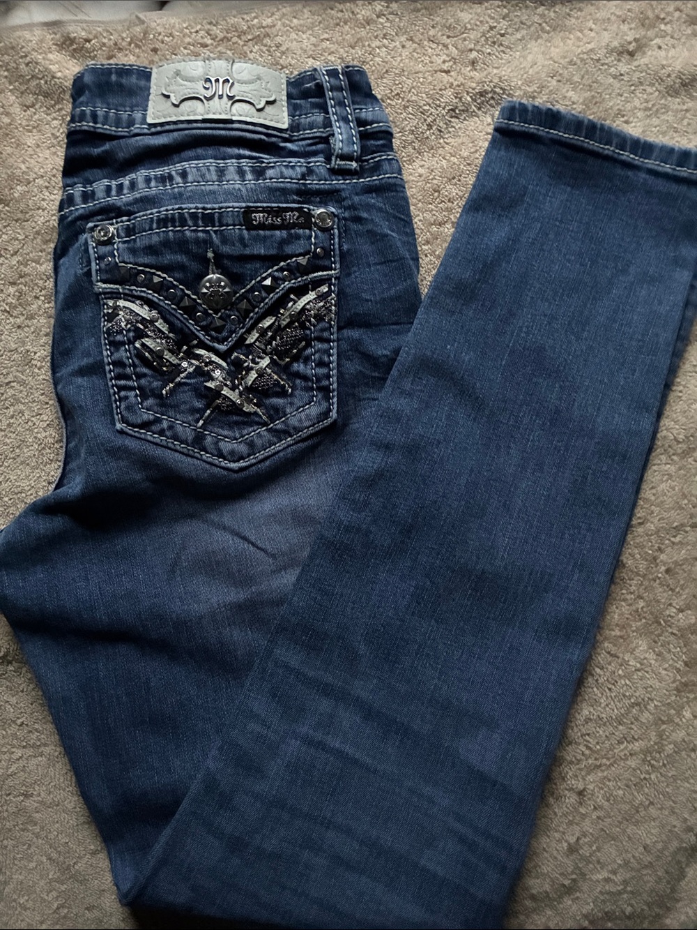 Miss Me 30 Women's Skinny Jeans with Embellished Back Pockets